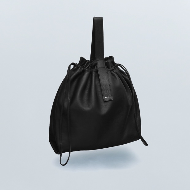【YArKA】real leather drawstring tote & hand bag