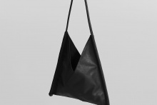 real leather one handle tote