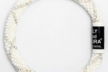 Silver Criss Cross on White