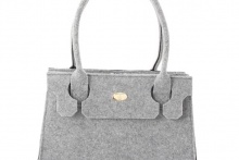 Felt Bag - Light Grey -