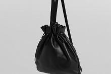 real leather drawstring shoulder & backpack