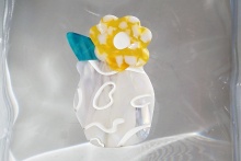 Flower Vase Smartphone Grip -Yellow-
