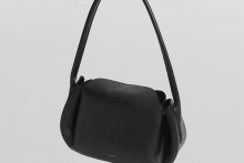 real leather one shoulder tuck bag
