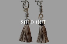 with tassel earring  -Bronze-