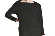 SLIVER KNIT DRESS Black L