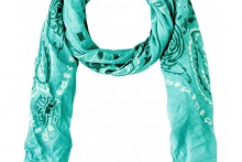 SCARF PAISLEY Pool Green