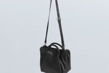 real leather fold and bend tuck 2way bag