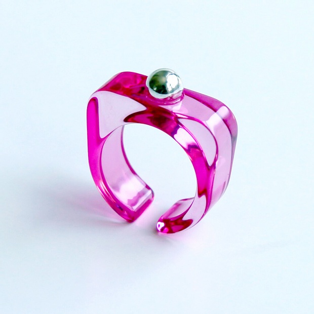 Ring&Earcuff【RI-001】PINK L