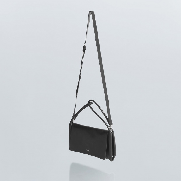 real leather rope cross 2way shoulder and hand bag