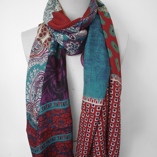QUILT PAISLEY　Red×Forest