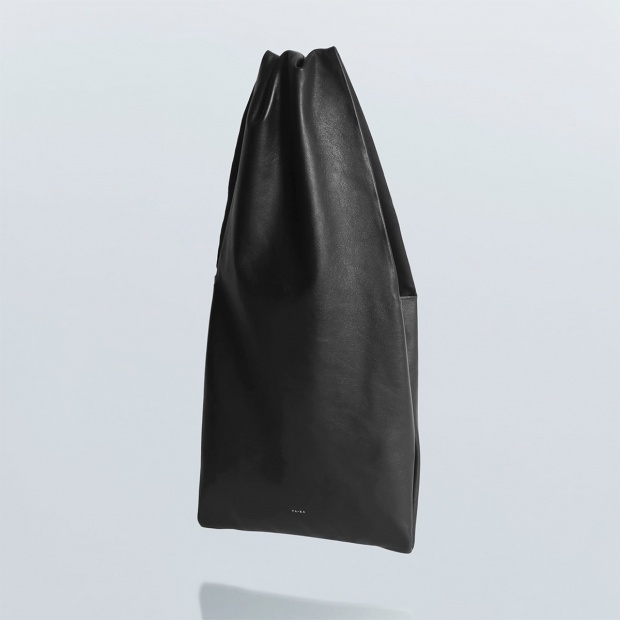 real leather bold one handle marche tote bag