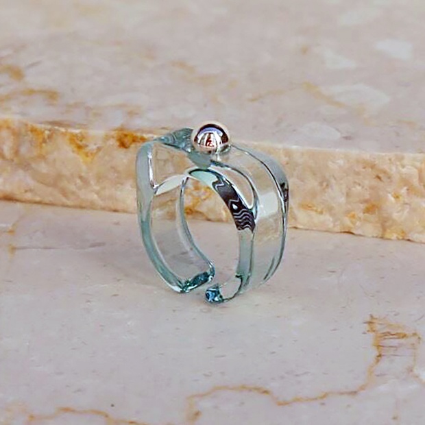 Ring&Earcuff【RI-001】GREEN L