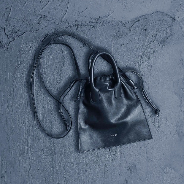 real leather drawstring shoulder bag