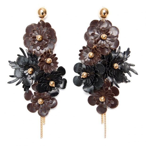 leather blossom  -Black-