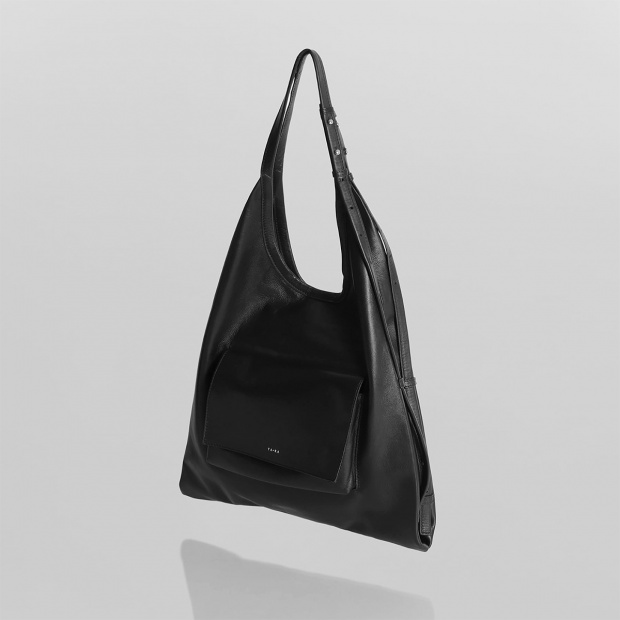real leather multi length adjustment tote bag