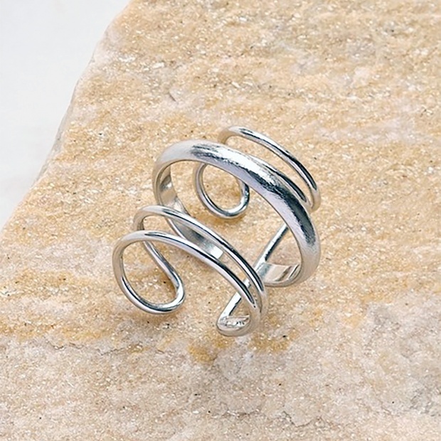 combi earcuff -Silver-